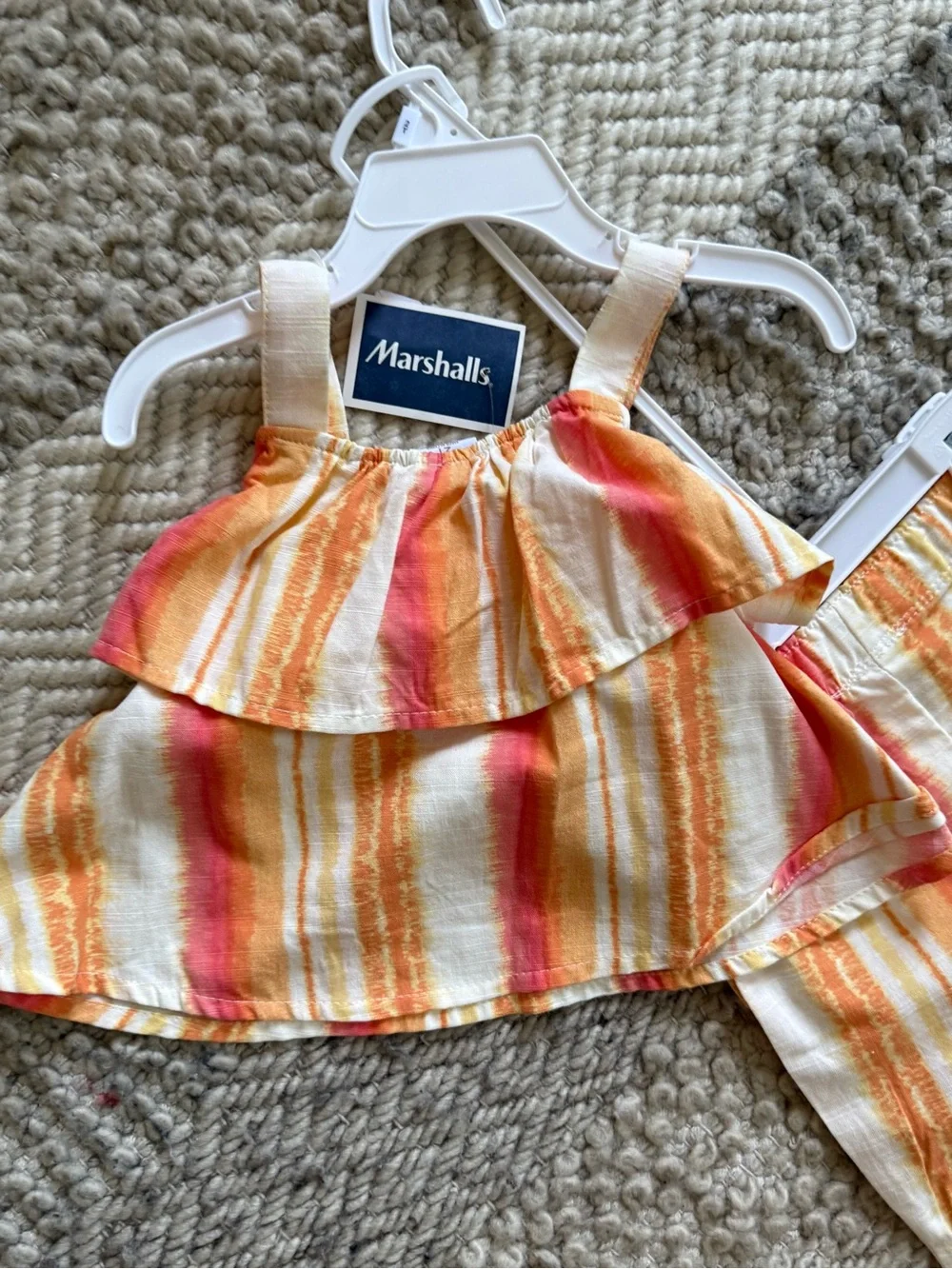 House of Harlow 1960 yellow Orange Ruffle Top & Bell-Bottom Set 2t embroidered